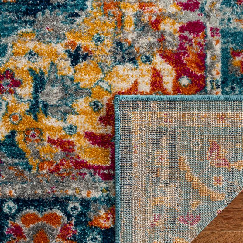 Madison MAD154 Power Loomed Indoor Accent Rug - Teal/Fuchsia - 3'x5' - Safavieh