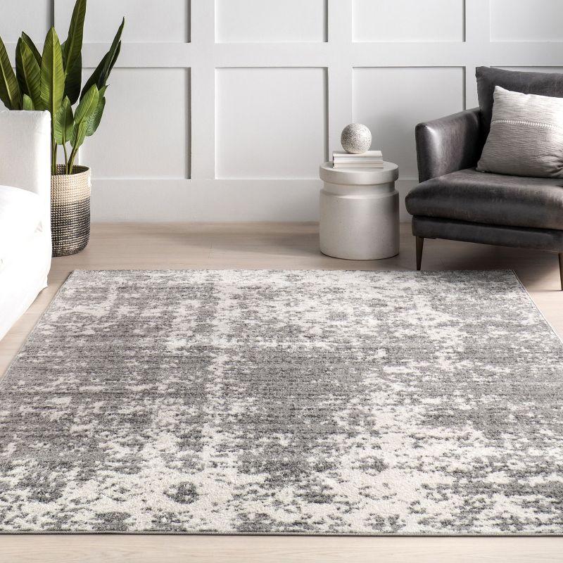 Nuloom Deedra Abstract 7x9 Indoor Area Rug for Living Room Bedroom Dining Room Kitchen, Grey/Ivory