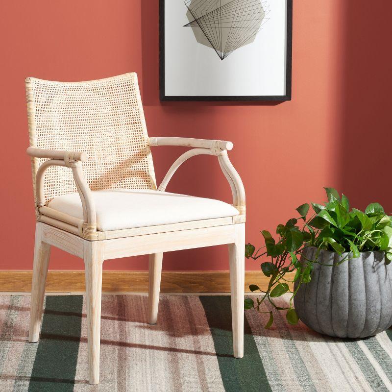 Gianni Arm Chair - SEA4011 - Natural/White Washed - Safavieh