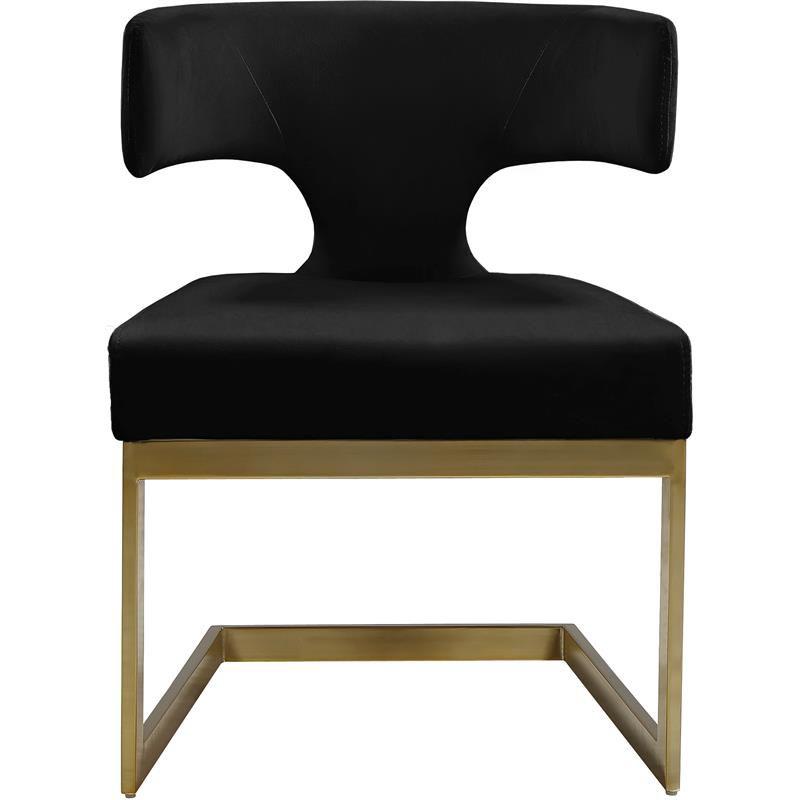 Meridian Furniture Alexandra Black Velvet Dining Chair