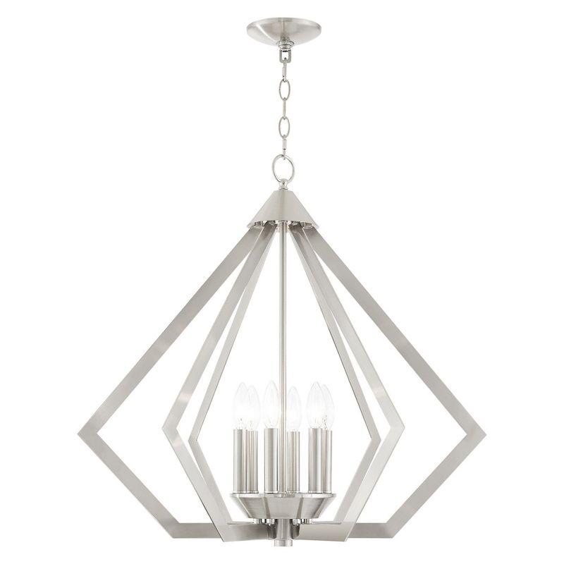 Livex Lighting Prism 6 - Light Chandelier in  Brushed Nickel