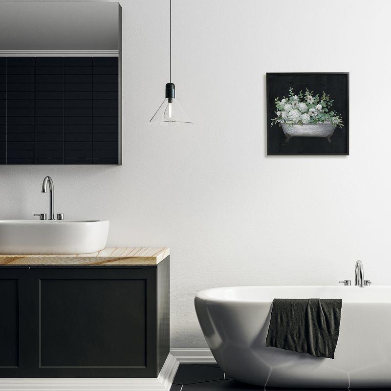 Stupell Industries " Vintage Clawed Bathtub Botanical White Flower Bouquet " by Nan