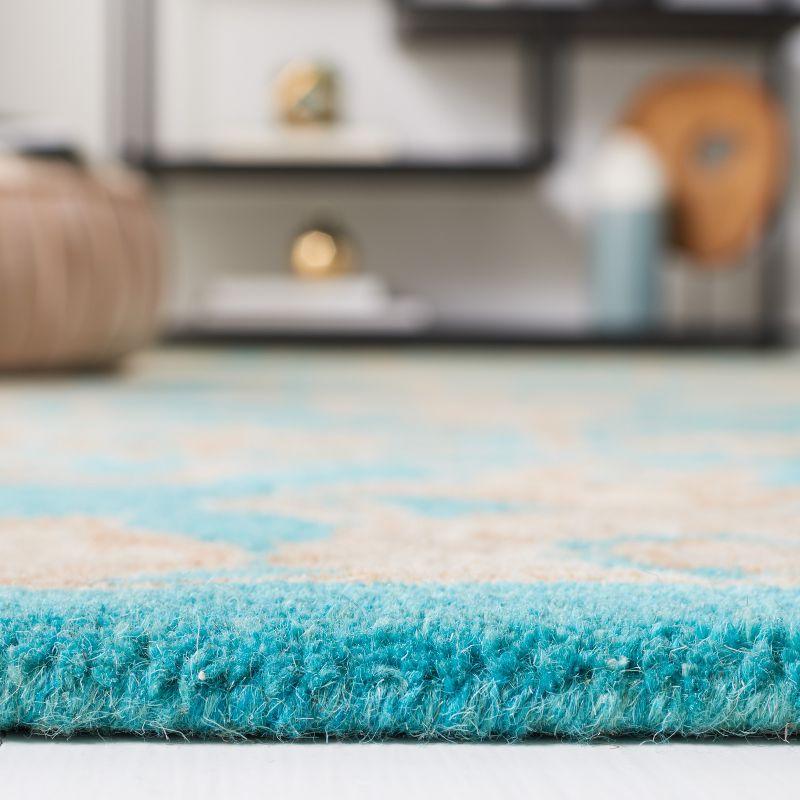 Heritage HG870 Hand Tufted Area Rug - Turquoise/Multi - 4'x6' - Safavieh.