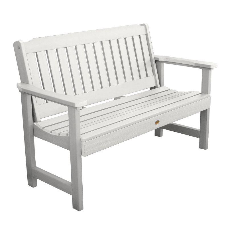 Elegant Lehigh 4ft White Poly Lumber Garden Bench