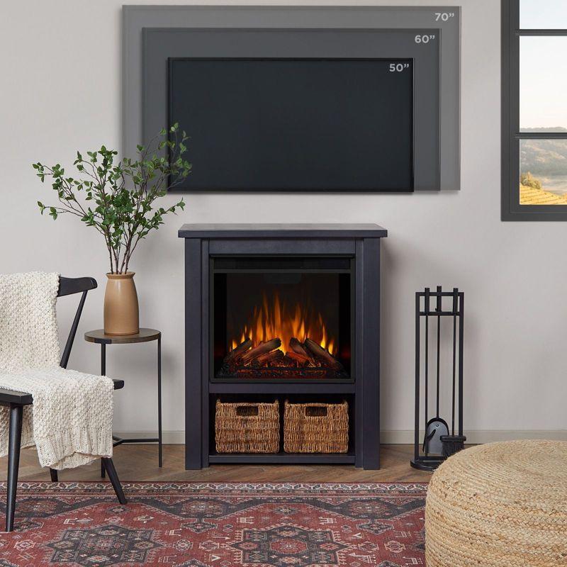 Hollis 32" Electric Fireplace in Black by Real Flame