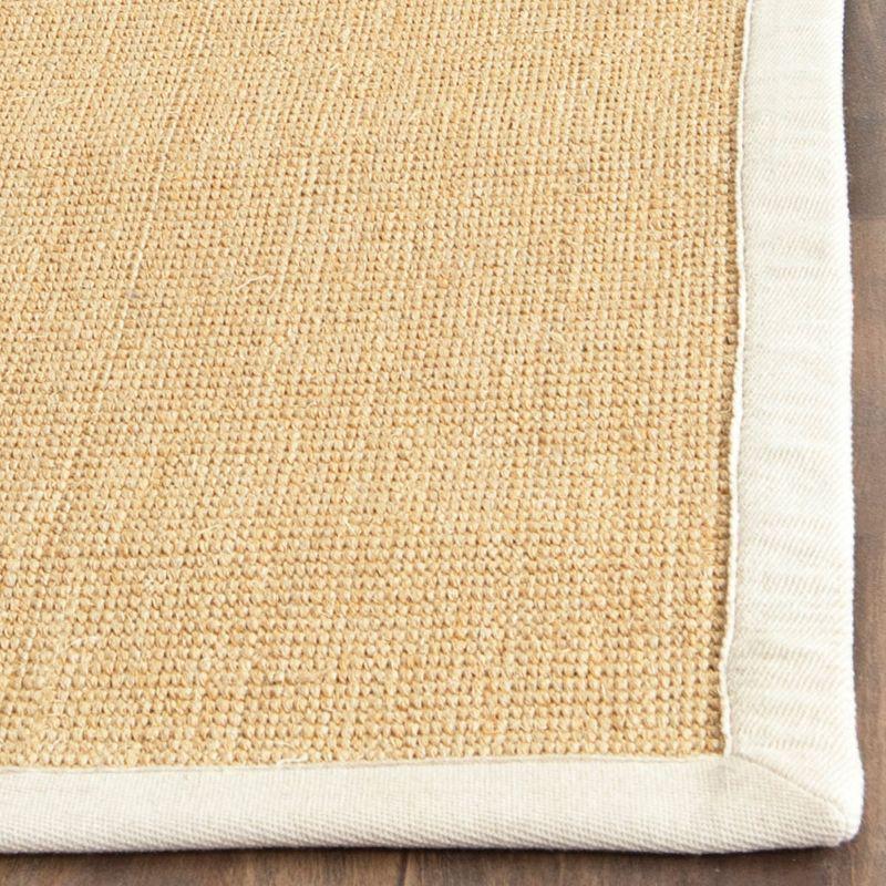 Handmade Maize/Wheat 8' Square Braided Wool-Cotton Rug