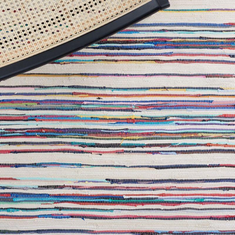 Rag Rug RAR126 Hand Woven Indoor Accent Rug - Ivory/Multi - 2'x3' - Safavieh.