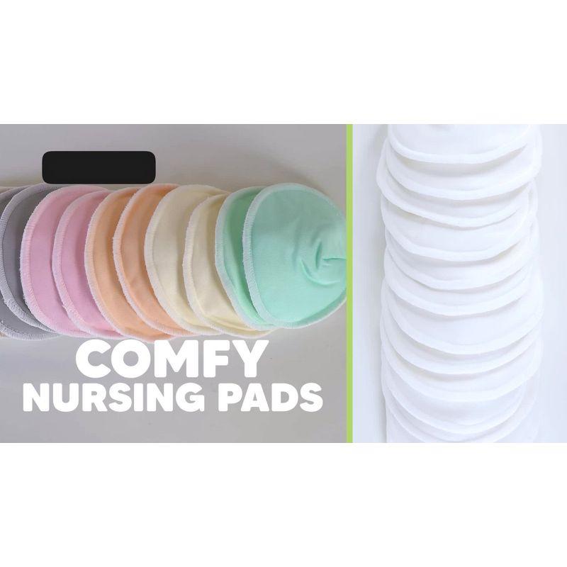 KeaBabies 14pk Organic Nursing Pads, Washable Breast Pads for Breastfeeding, Reusable Nipple Pads, Breastfeeding Essentials (Bare Beige, Large 4.8)