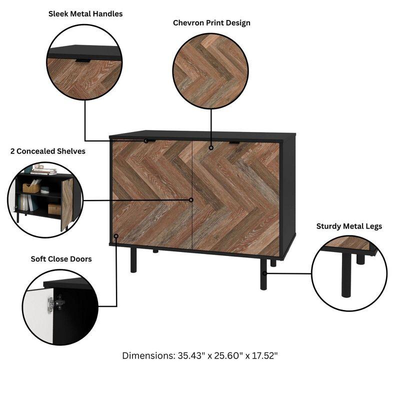 Manhattan Comfort Liam Mid - Century Modern 2 Shelf Accent Cabinet