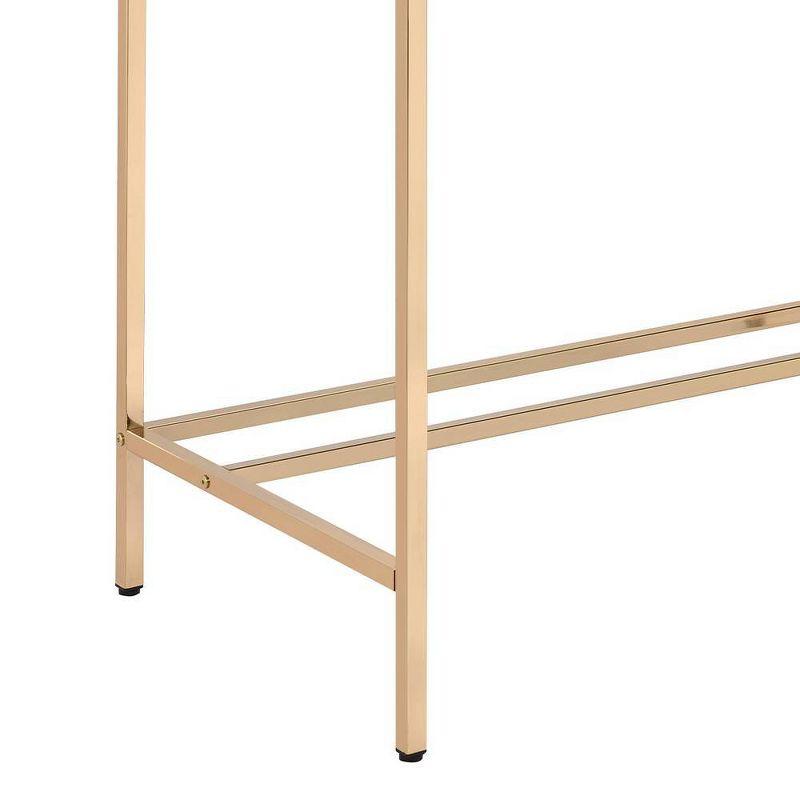 42" Midriaks Writing Desk Navy Blue/Gold Finish - Acme Furniture: Chic Office Furniture with USB Ports