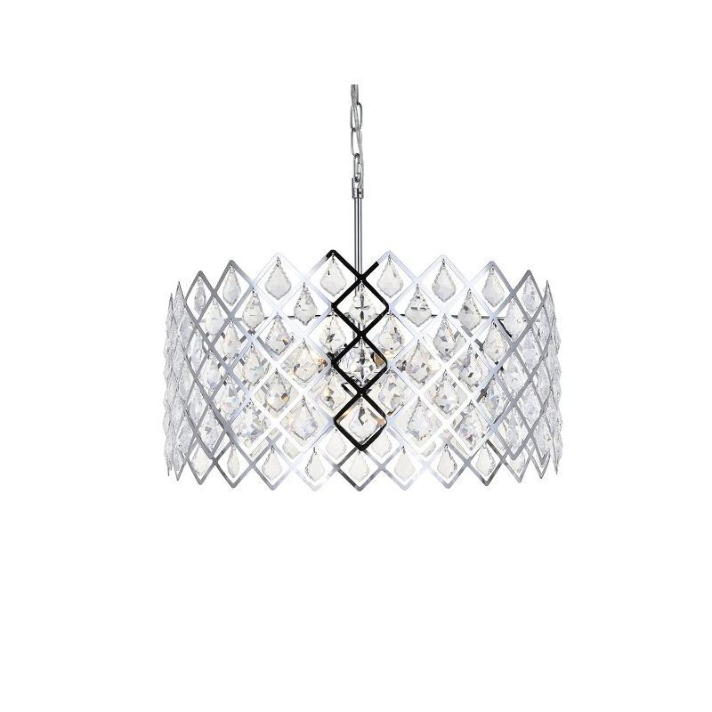 Elegant Lighting Lyla 21 inch pendant in chrome