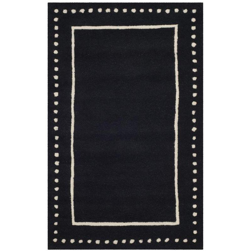 Bella BEL151 Hand Tufted Accent Rug - Black/Ivory - 2'6"x4' - Safavieh.