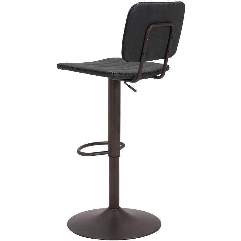 Zuo Holden Barstool Vintage Black & Dark Bronze