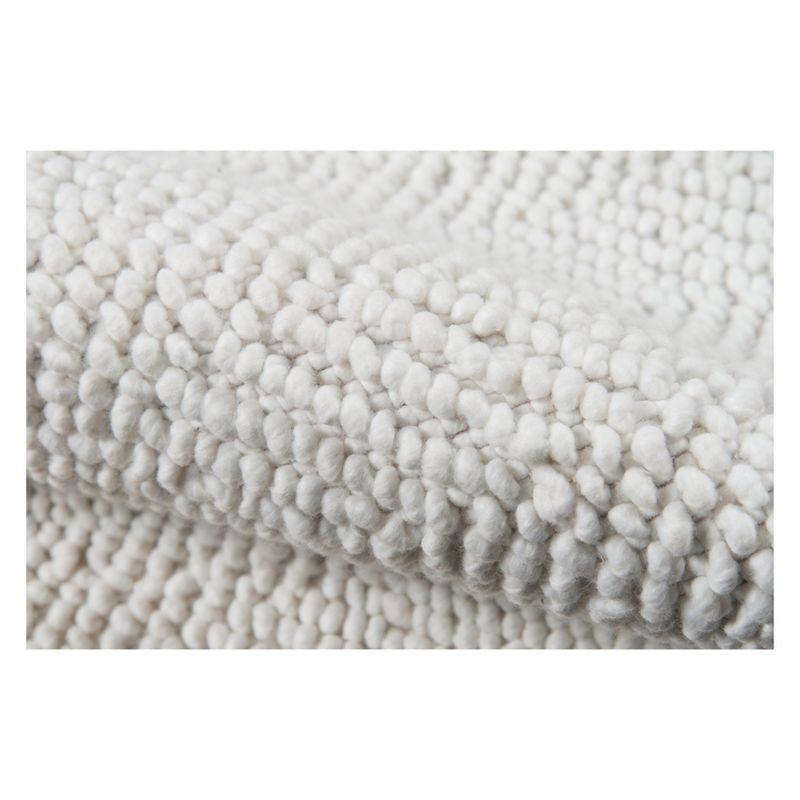 5'X8' Solid Woven Area Rug Ivory - Erin Gates By Momeni: Modern Low Pile Handmade Rectangle, Indoor Use, Spot Clean