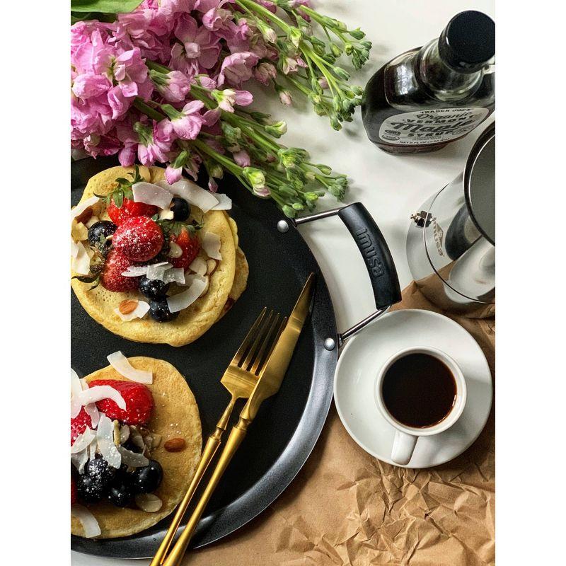 IMUSA 11" Round Carbon Steel Nonstick Comal - Black: Tortilla Griddle, Gas & Electric Compatible, Hand Wash