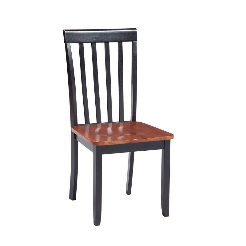 Bloomington Dining Chairs Black And Cherry (Set Of 2) - Boraam: Rubberwood, Comfort Backrest, 250lbs Capacity
