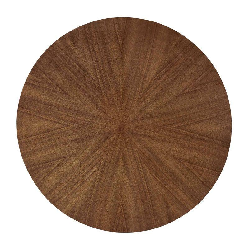 Modway 47" Crossroads Round Wood Dining Table Walnut: Mid-Century Modern, Seats 6, MDF Build