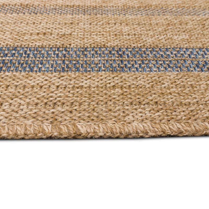 Liora Manne Sahara Multi Border Indoor/Outdoor Rug Navy 7'10" Square