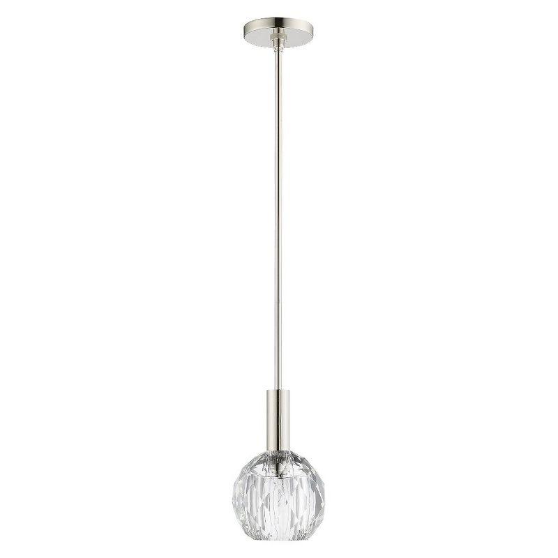 Lighting Lumens 1 - Light Single Globe Pendant with Crystal Accents | Wayfair