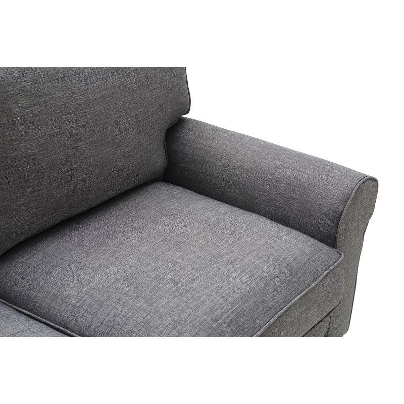 Serta Copenhagen 78" Rolled Arm Sofa, Easy Care Fabric, Soft Pillow Back, Pocket Coil Seat Cushions