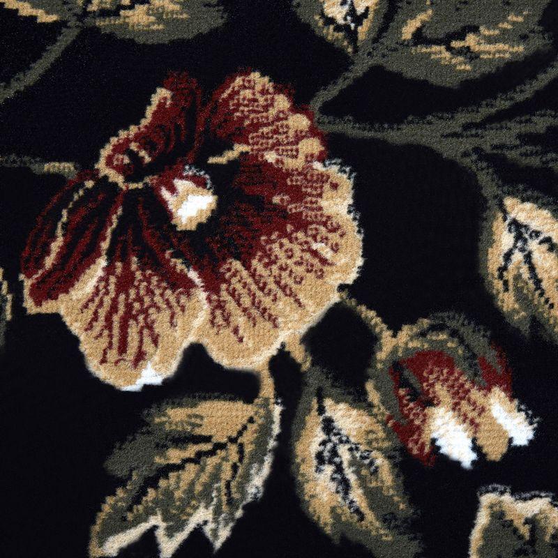 Home Dynamix Optimum Amell Traditional Floral Area Rug, Black/Green, 7'8"x10'4"