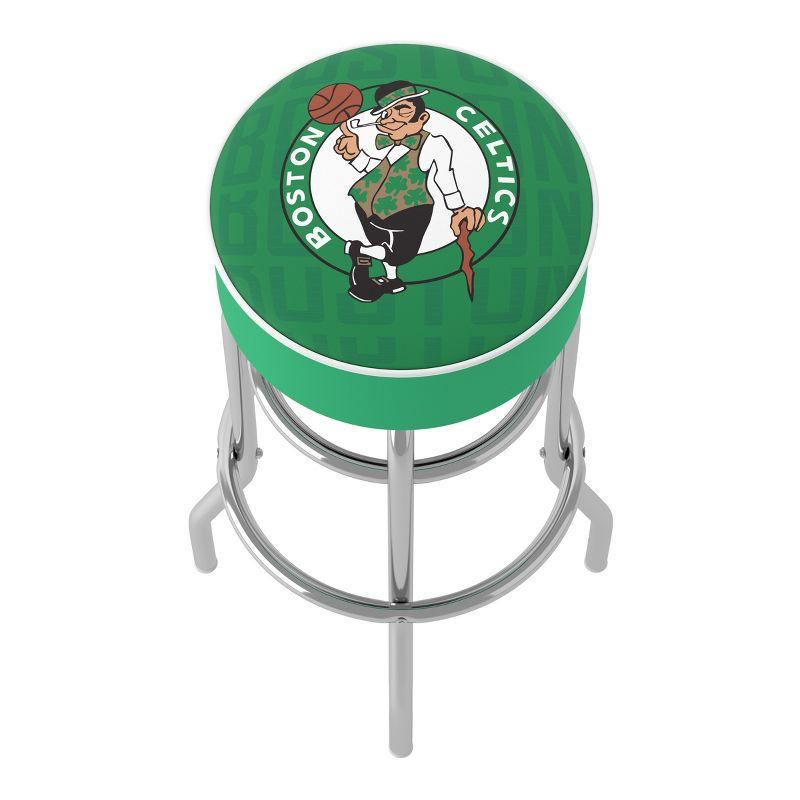 Trademark Global Upholstered Counter Stool with Metal Frame