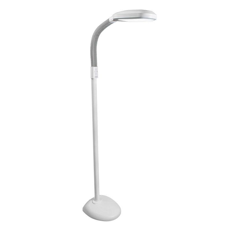 ArcFlex 20" Adjustable White LED Floor Lamp with Touch Control