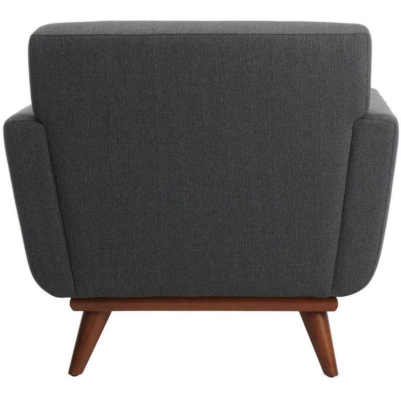 Opal Linen Tufted Arm Chair - SFV4727 - Slate/Grey - Safavieh Couture