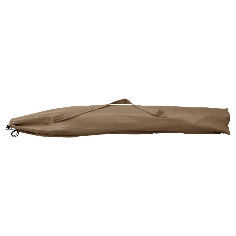 7.5' x 7.5' UV and Wind Resistant Beach/Patio Umbrella Brown - CorLiving: Portable, Powder-Coated, Polyester Canopy