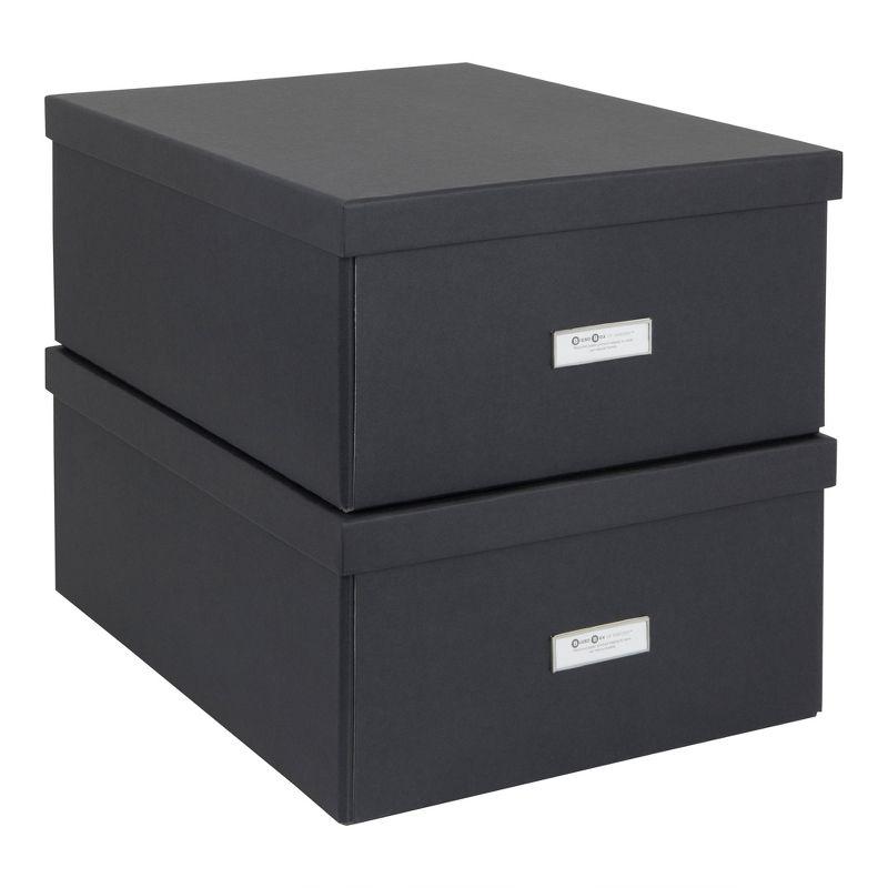 Bigso Katrin Collapsible Storage Box with Labelframe - Simple Assembly without Tools