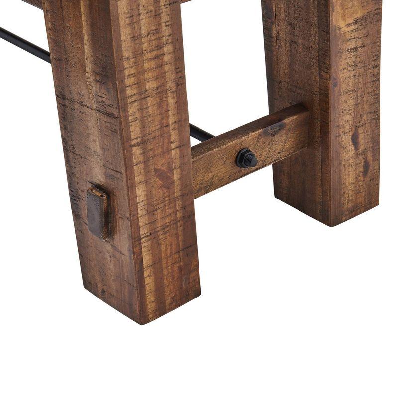 Durango Wood Entryway/Dining Bench Dark Brown - Alaterre Furniture: Industrial Accent, 60" Long