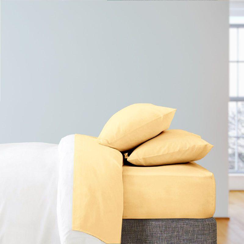 LuxClub 4 PC Butter California King Silky Soft Cooling Deep Pocket Performance Sheet Set