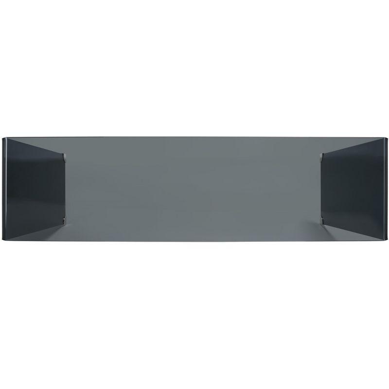 Huck Tempered Glass Console - Clear/Grey - Safavieh