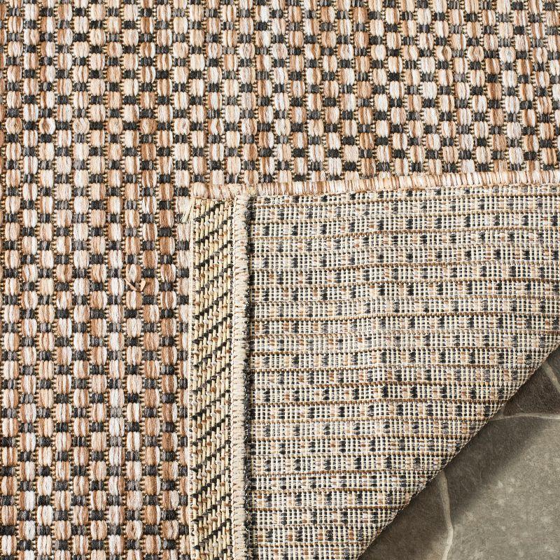 Courtyard CY8521 Power Loomed Indoor/Outdoor Runner Rug - Natural/Black - 2'3"x14' - Safavieh.