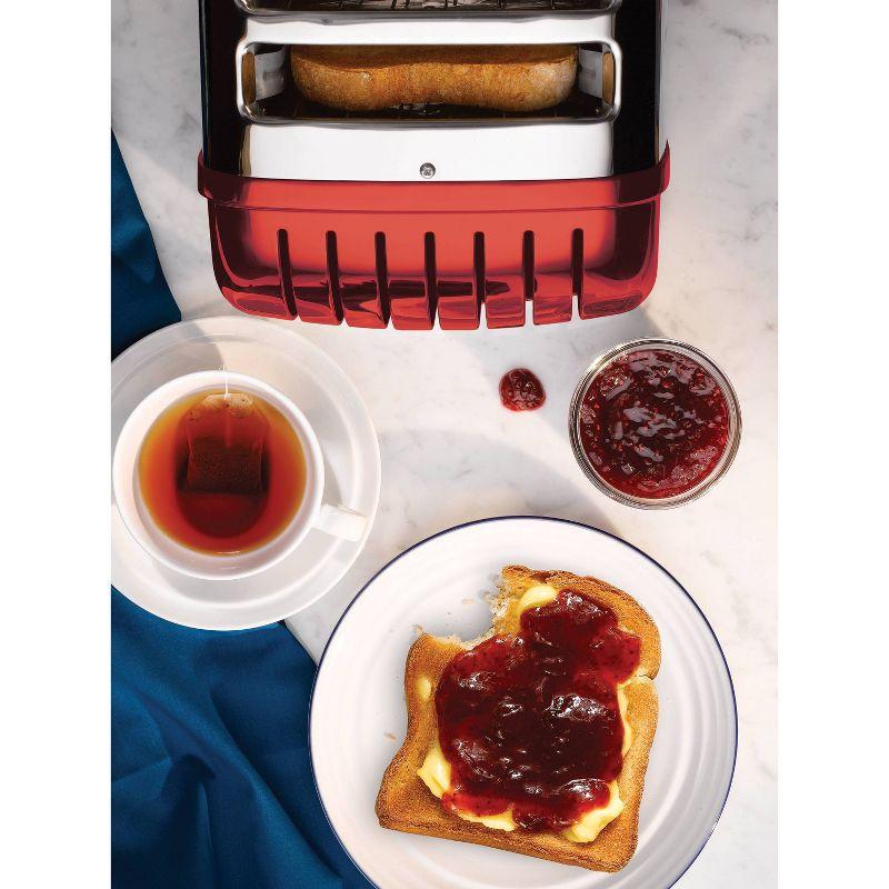 Dualit Red NewGen Toaster - 10x9x8: Stainless Steel, 2-Slice, Bagel & Defrost, 1250W, Spot Clean