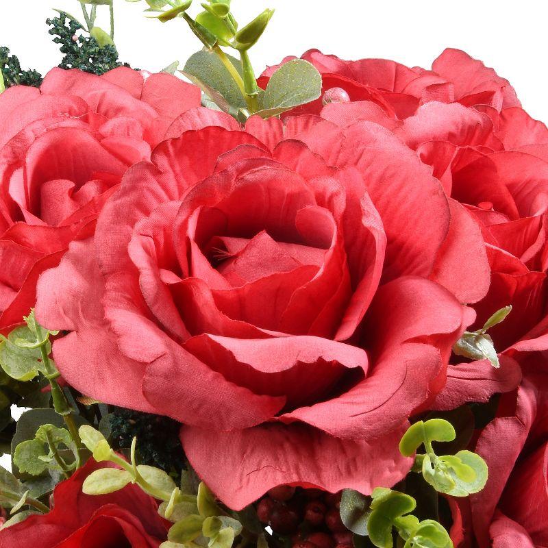 19" Artificial Rose Bundle Red - National Tree Company