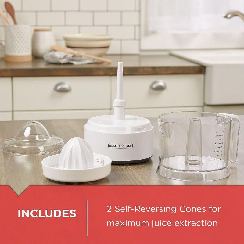 BLACK+DECKER 32oz Citrus Juicer, White, CJ650W,Small