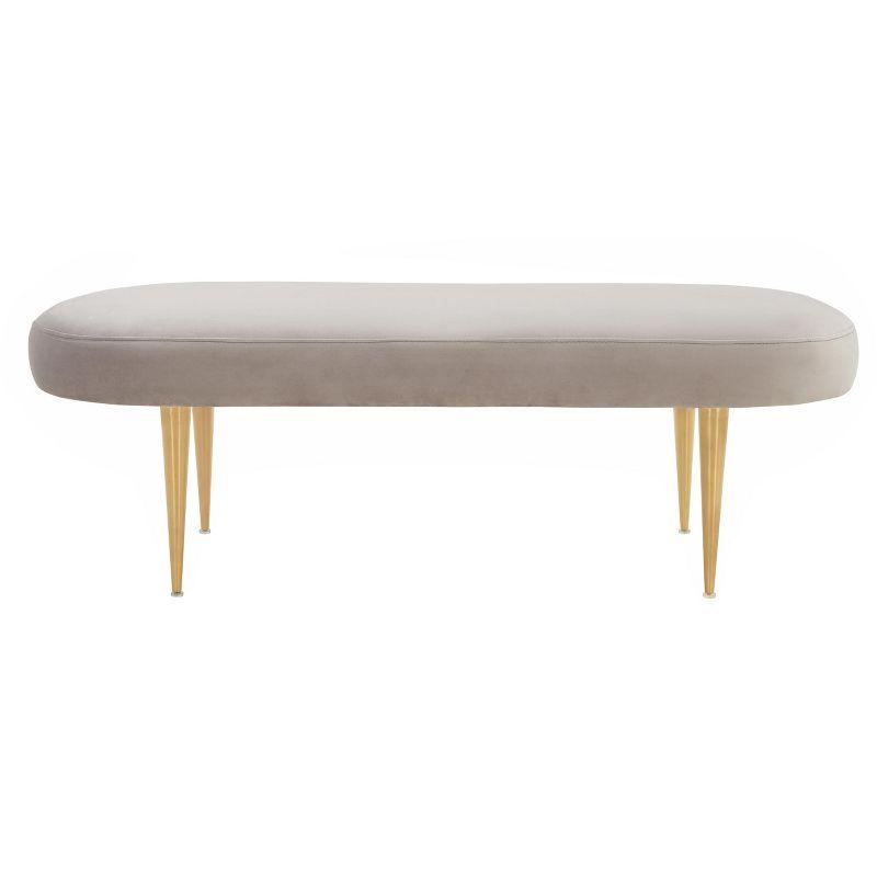 Corinne Oval Bench - SFV4704 - Pale Taupe/Gold - Safavieh Couture