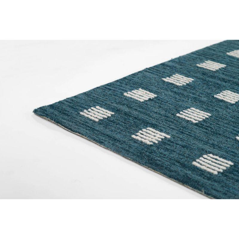 Ebba Hand-Tufted Wool Rug - Blue / 5' x 8'