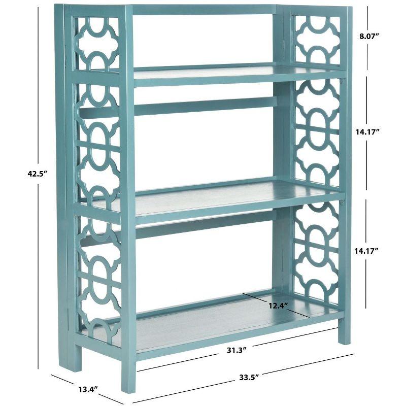 Natalie Small Bookcase - AMH6565 - Teal - Safavieh Couture