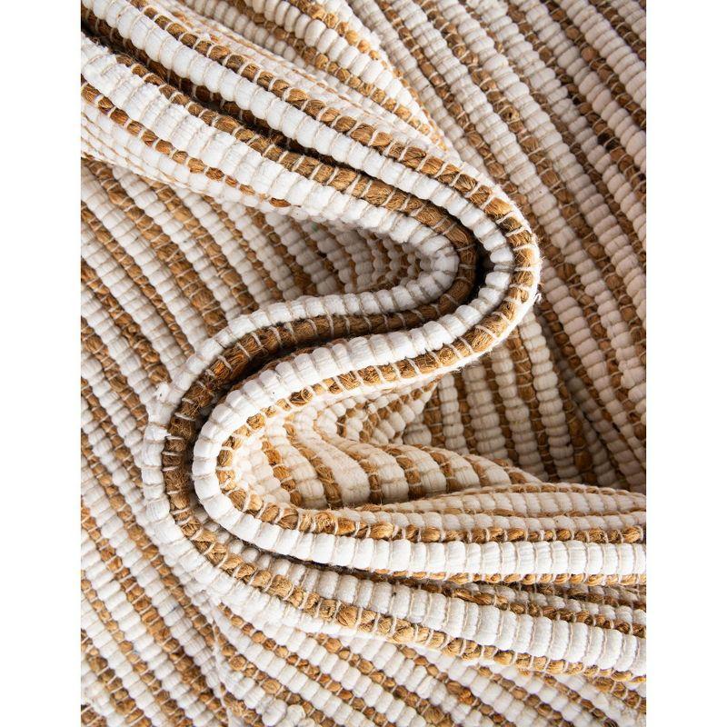 Handmade Beige and Ivory Braided Jute Area Rug