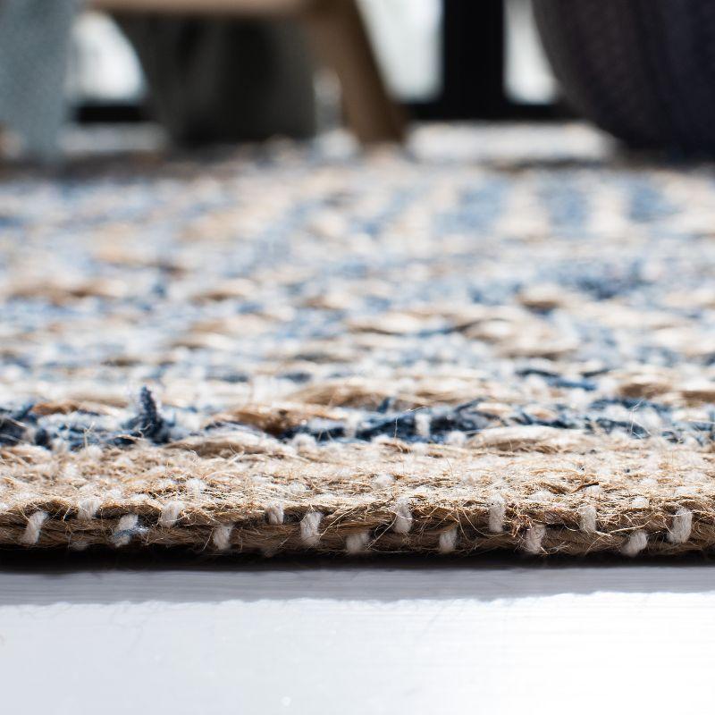 Cape Cod CAP353 Hand Woven Area Rug - Natural/Blue - 4'x4' - Safavieh.