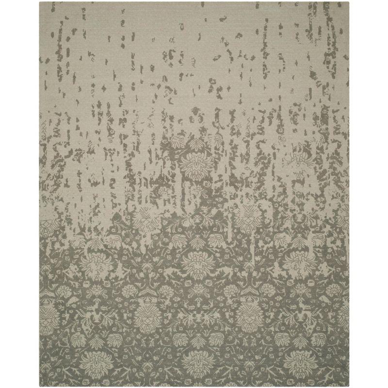 Gray and Sage Hand-Tufted Wool 8' x 10' Area Rug