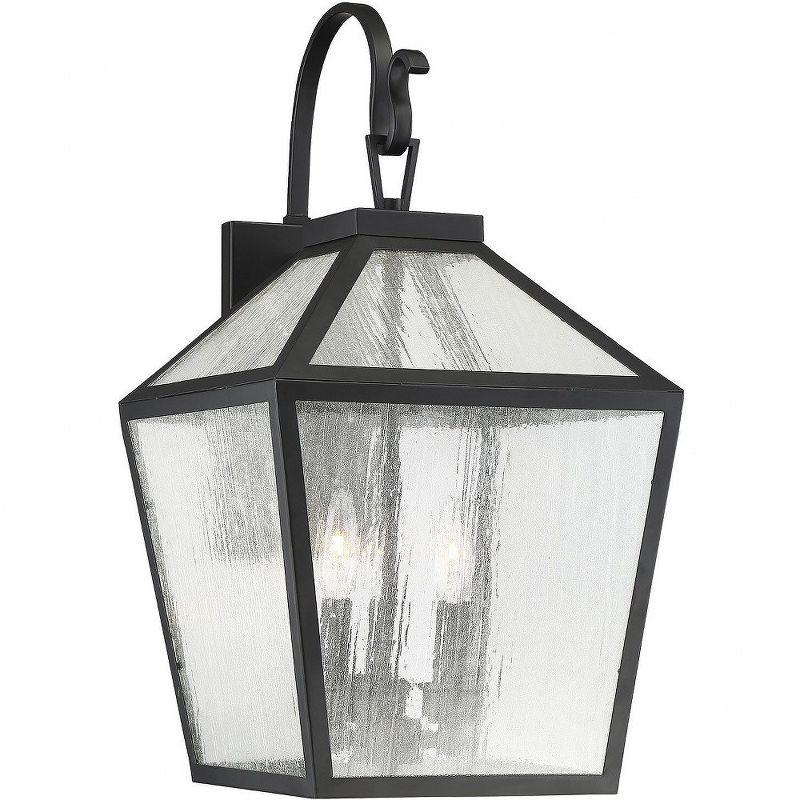 Woodstock Black Metal 3-Light Outdoor Wall Lantern