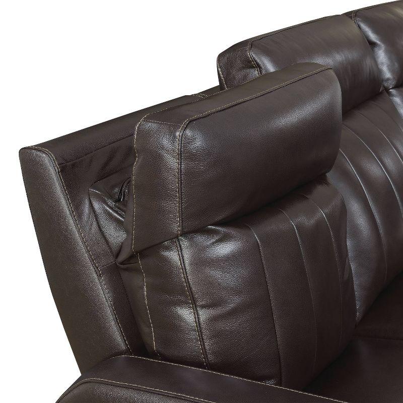 Steve Silver Co. Coachella Power Recliner Loveseat Brown: Upholstered Leather, Iron Frame, 2-Seater