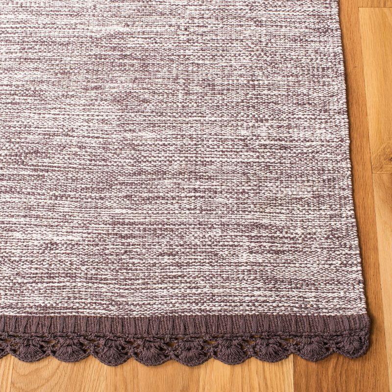 Charcoal Cotton Hand-Woven Flatweave 3' x 5' Area Rug