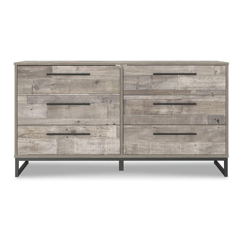 Signature Design by Ashley Casual Neilsville 6 Drawer Dresser, Whitewash