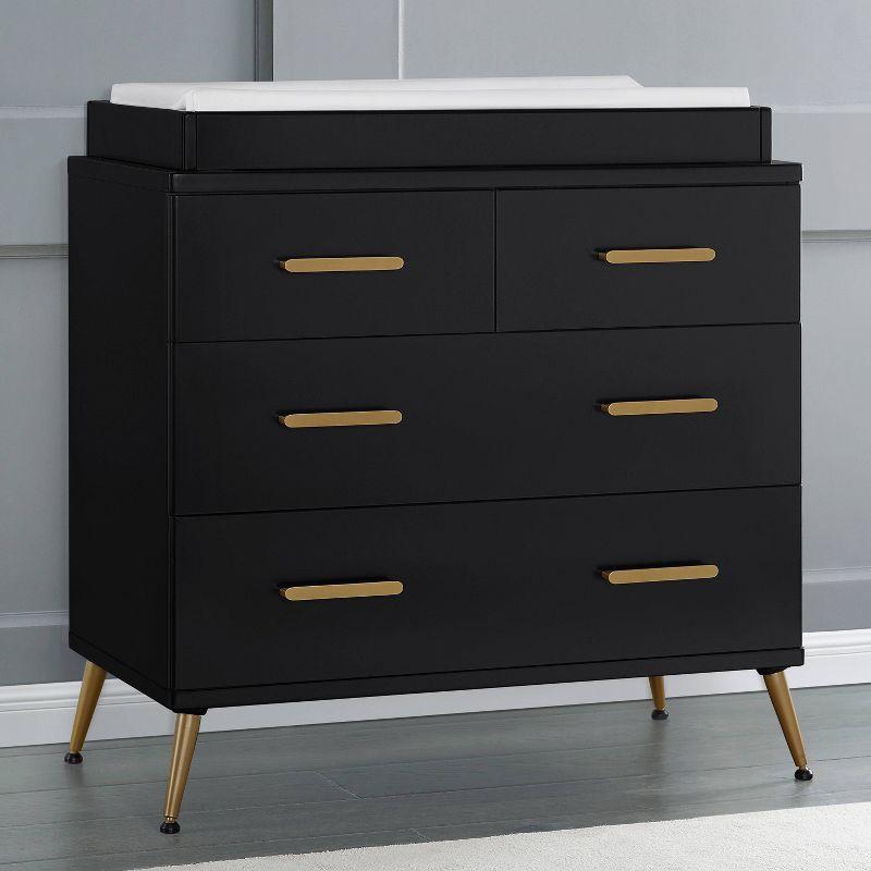 Delta Children Sloane 4 Drawer Dresser with Changing Top and Interlocking Drawers