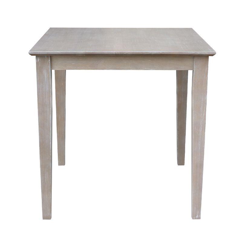 Solid Wood 30" X 30" Dining Table Weathered Gray - International Concepts