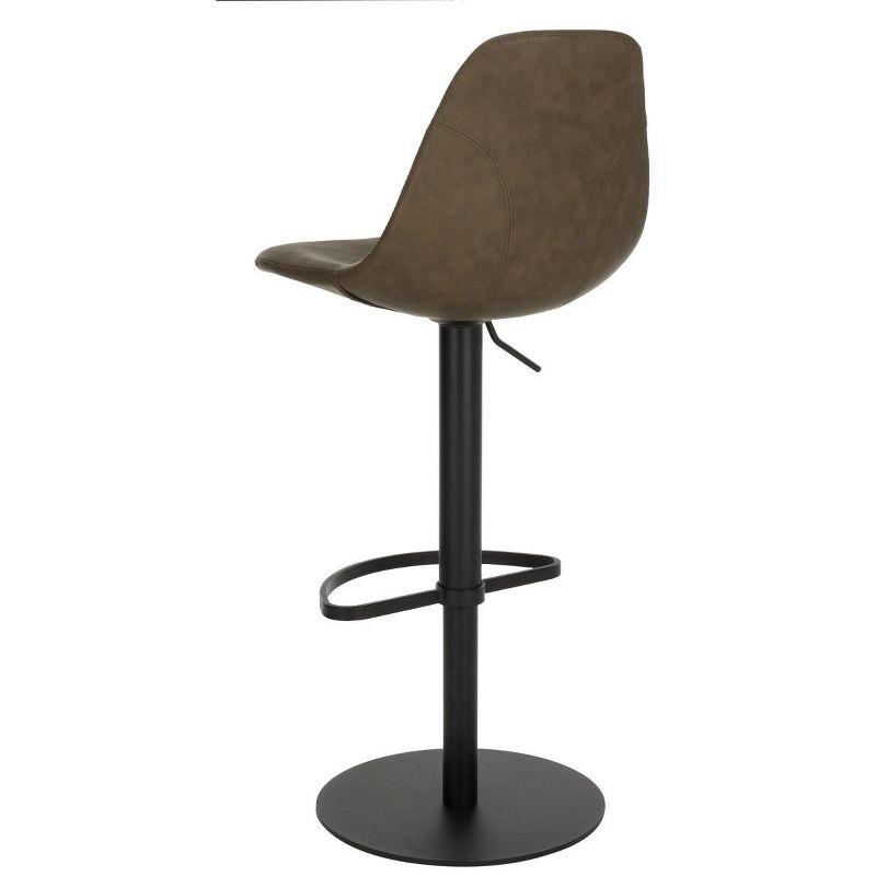 Sky Adjustable Swivel Barstool - Olive/Black - Safavieh